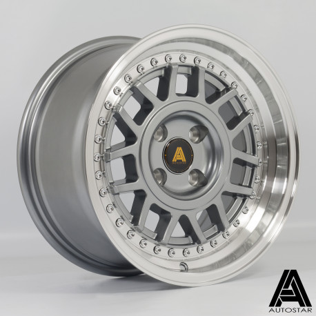 Autostar aluminum wheels Autostar Storm wheel 15X8 4X100 67,1 ET25, Gunmetal | races-shop.com
