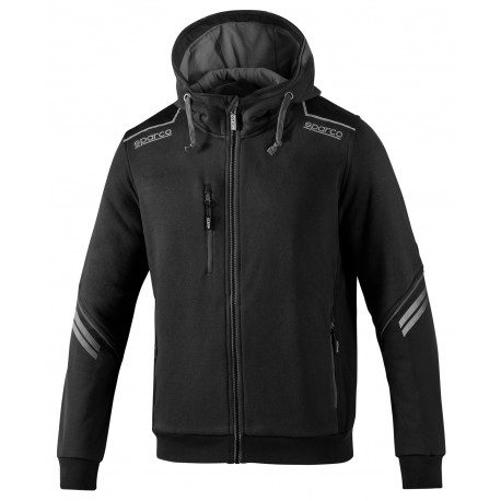 Hoodies and jackets SPARCO TECH HOODED FULL ZIP TW - black | races-shop.com