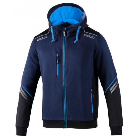 Hoodies and jackets SPARCO TECH HOODED FULL ZIP TW - blue | races-shop.com