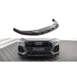 MAXTON DESIGN front splitter for Audi Q3 S-Line F3, glossy black, V1