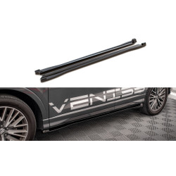 MAXTON DESIGN side skirts diffusers for Audi Q3 S-Line F3, glossy black