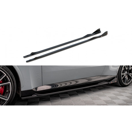 Body kit and visual accessories MAXTON DESIGN side skirts diffusers + Flaps for BMW 2 Coupe M-Pack / M240i G42, glossy black, V2 | races-shop.com