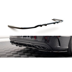 Central Rear Splitter (with vertical bars) Mercedes-Benz C AMG-Line W205 Facelift