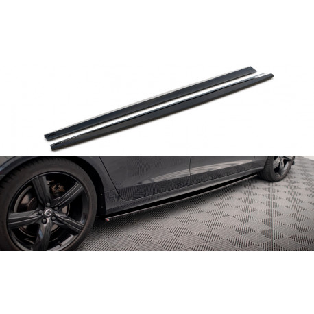 Body kit and visual accessories MAXTON DESIGN side skirts diffusers for Volvo V90 R-Design Mk2, glossy black | races-shop.com