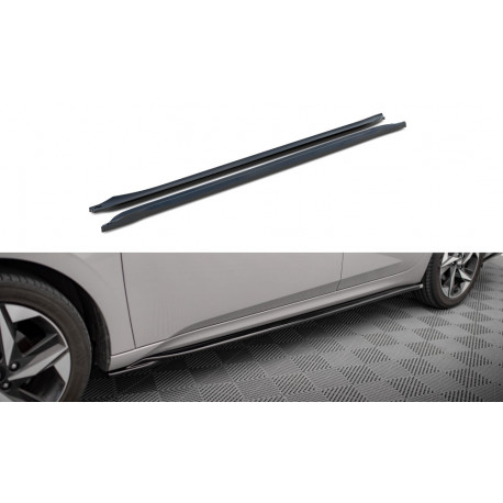 Body kit and visual accessories MAXTON DESIGN side skirts diffusers for Hyundai Elantra Mk7, glossy black | races-shop.com