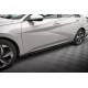 Body kit and visual accessories MAXTON DESIGN side skirts diffusers for Hyundai Elantra Mk7, glossy black | races-shop.com