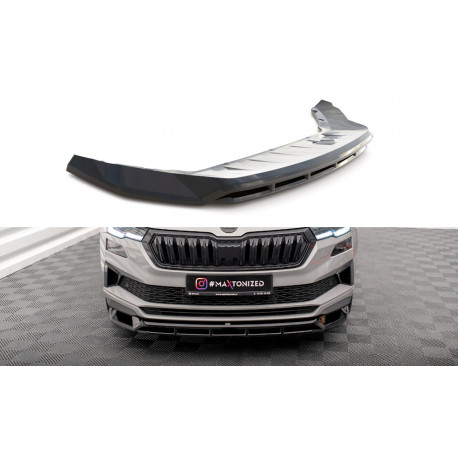 Body kit and visual accessories MAXTON DESIGN front splitter for Skoda Karoq Sportline Mk1 Facelift, glossy black | races-shop.com