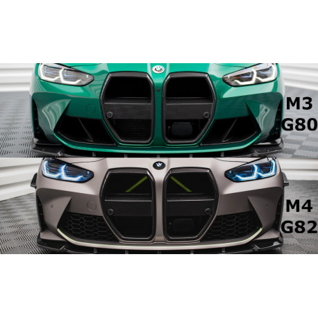 Carbon Fiber Front Grill + License Plate Holder Base BMW M4 G82