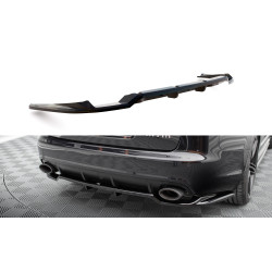 MAXTON DESIGN central rear splitter for Audi RS6 Avant C6 (with vertical bars), glossy black