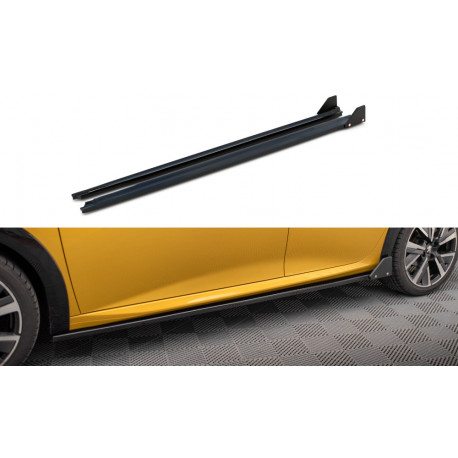 Body kit and visual accessories MAXTON DESIGN side skirts diffusers + Flaps for Peugeot 208 GT Mk2, glossy black | races-shop.com
