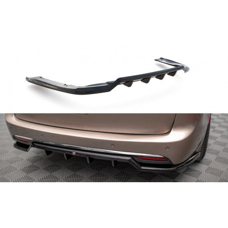 Body kit and visual accessories MAXTON DESIGN central rear splitter for Chrysler Pacifica Mk2 (with vertical bars), glossy black | races-shop.com
