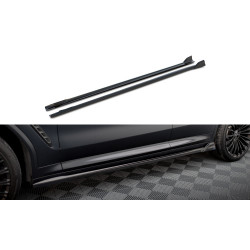MAXTON DESIGN side skirts diffusers for BMW X3 M-Pack G01 Facelift, glossy black