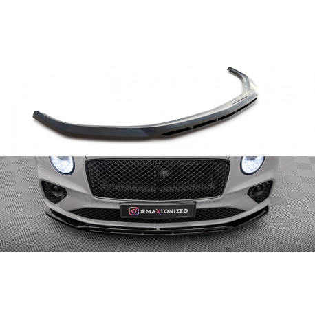 Body kit and visual accessories MAXTON DESIGN front splitter for Bentley Continental GT Mk3, glossy black | races-shop.com