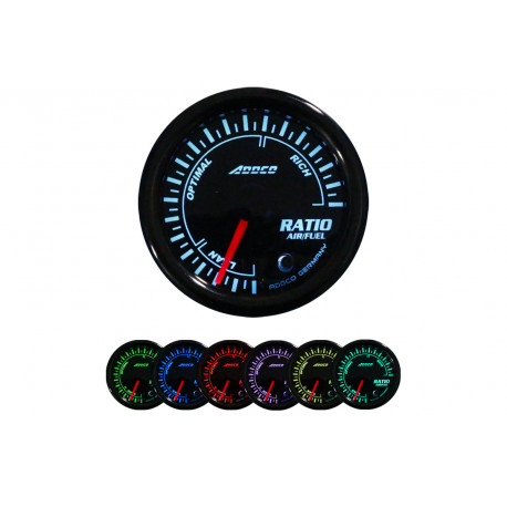 Gauges ADDCO 52mm, 7 color Racing gauge ADDCO, A/F ratio, 7 colors | races-shop.com