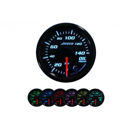 Gauges ADDCO 52mm, 7 color Racing gauge ADDCO, oil pressure, 7 colors | races-shop.com