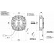 Fans 12V Universal electric fan SPAL 167mm - suction, 12V | races-shop.com