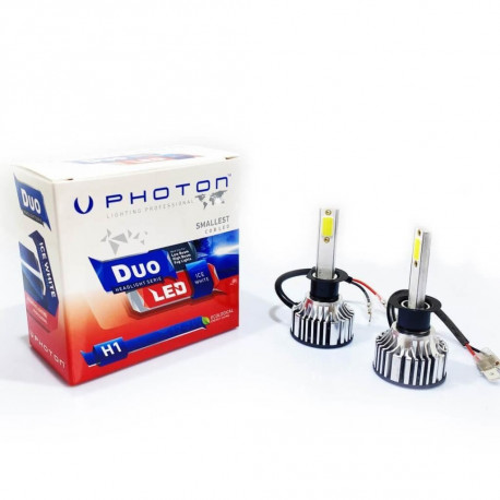 Bulbs and xenon lights PHOTON DUO SERIES H1 headlight LED lamps 12-24V / P14.5s 6000Lm (2pcs) | races-shop.com