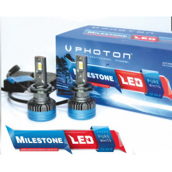 PHOTON MILESTONE H8/H9/H11/H16 headlight LED lamps 12-24V 35W PGJ19 (2pcs)