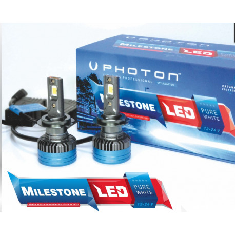 Bulbs and xenon lights PHOTON MILESTONE HB3 headlight LED lamps 12-24V 35W P20d (2pcs) | races-shop.com
