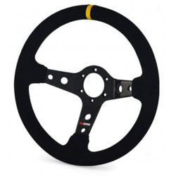 Steering wheel RRS Carbon, 350mm, suede, 90mm deep dish