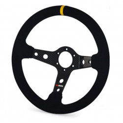 Steering wheel RRS Carbon, 350mm, suede, 65mm deep dish