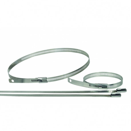 Insulation wraps Stainless steel tie straps Thermotec, 12pcs, length 230mm | races-shop.com