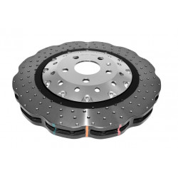 DBA 5000 series Crossed Drilled & Dimpled Silver Hat DBA52836WSLVXD (2 pcs)