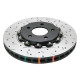 DBA brakes DBA 5000 series Crossed Drilled & Slotted 2-Piece Black Hat DBA52320BLKXS (2 pcs) | races-shop.com