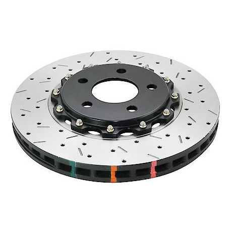 DBA brakes DBA 5000 series Crossed Drilled & Slotted 2-Piece Black Hat DBA52320BLKXS (2 pcs) | races-shop.com