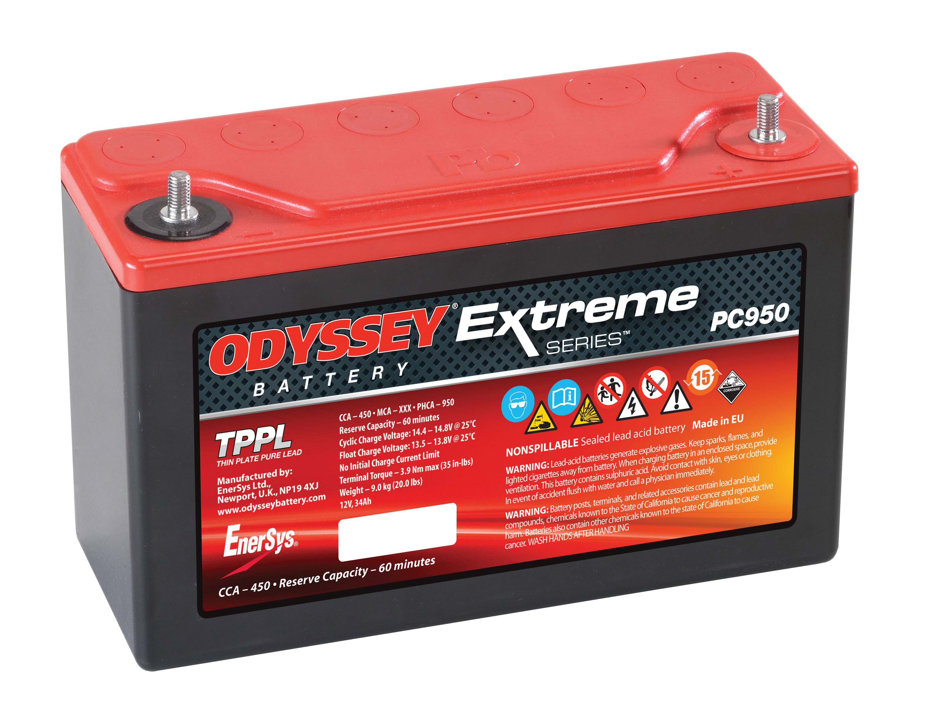 At adskille Colonial navn Extreme Series Batteries Odyssey Racing 30 PC950, 34Ah, 950A |  races-shop.com