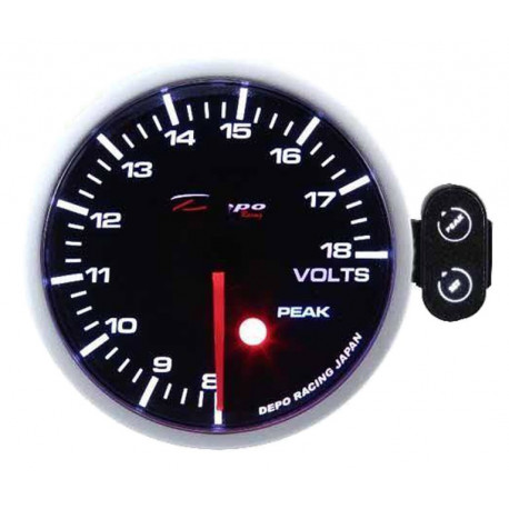 Gauges DEPO PK series 52mm Programmable DEPO racing gauge Volt | races-shop.com