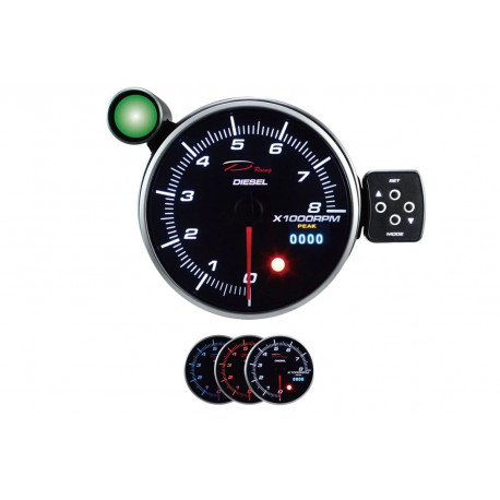 Gauges 80mm and larger Programmable dual view additional Tachometer DEPO 115mm - Diesel | races-shop.com