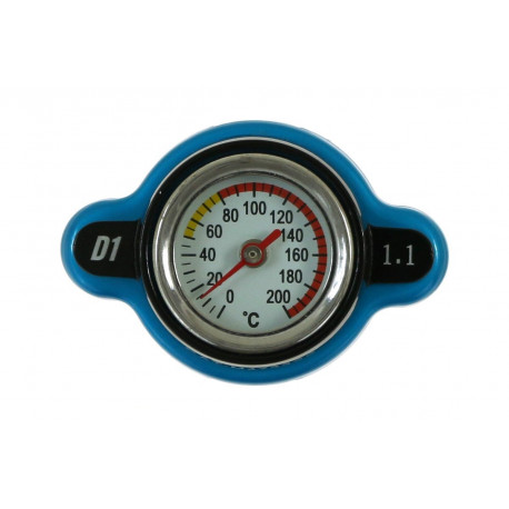 high pressure radiator caps Radiator cap D1spec 1,1BAR 15mm with thermometer | races-shop.com