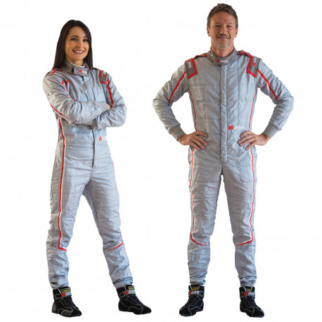 Suits FIA racing suit RRS EVO Monte Carlo, grey/red | races-shop.com