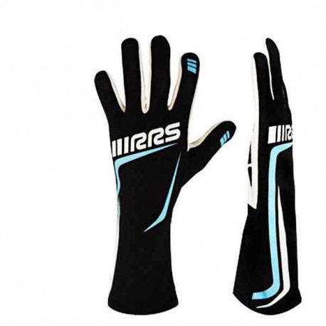 Gloves FIA race gloves RRS GRIP 2 (internal stitching), black/blue | races-shop.com