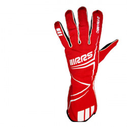 FIA race gloves RRS DYNAMIC 2 (external stitching), red