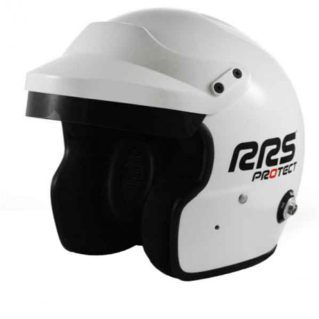 Open face helmets FIA open-face race helmet RRS Protect JET (HANS), white | races-shop.com