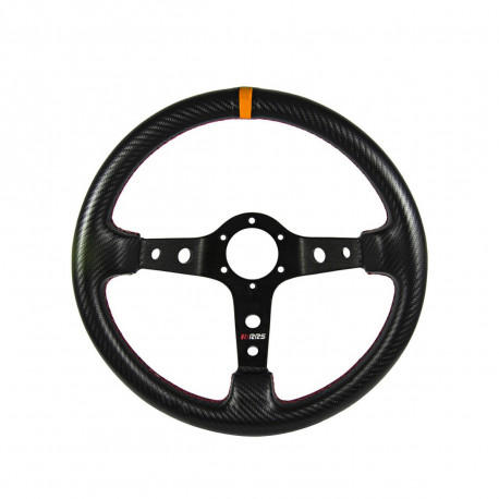 steering wheels RRS Carbon 3 black/orange dished 90 spokes 350mm 37/29mm | races-shop.com