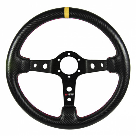 steering wheels RRS Carbon 3 black/yellow dished 90 spokes 350mm 32/28mm | races-shop.com