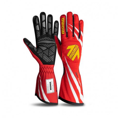 Gloves FIA race gloves MOMO CORSA PRO (external stitching), red | races-shop.com