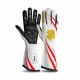 FIA race gloves MOMO CORSA PRO (external stitching), white