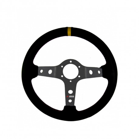 steering wheels Steering wheel RRS Corsa 3, 350mm, suede,grey spokes, 90mm deep dish | races-shop.com