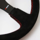 steering wheels 3 spoke steering wheel RRS Veloce, 350mm, suede, 37/29mm grip, flat, black/yellow | races-shop.com