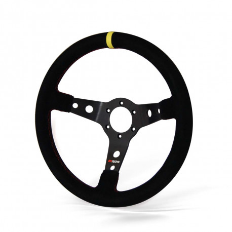 steering wheels Steering wheel RRS Monte Carlo 3, 350mm, suede, 65mm deep dish | races-shop.com