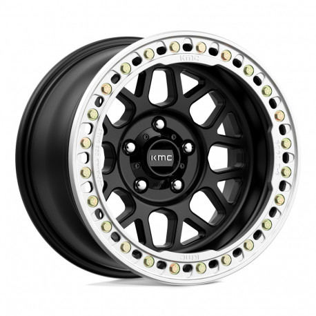 KMC aluminum wheels KMC KM235 GRENADE CRAWL BEADLOCK wheel 18x9 8x165.1 125.1 ET-24, Satin black | races-shop.com