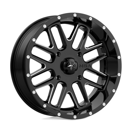 MSA aluminum wheels MSA Offroad Wheels M35 BANDIT wheel 22x7 4x137 112.1 ET0, Gloss black | races-shop.com
