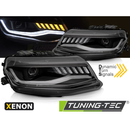 Lighting XENON projector headlights CHEVROLET CAMARO 16-18 HID SEQ BLACK | races-shop.com