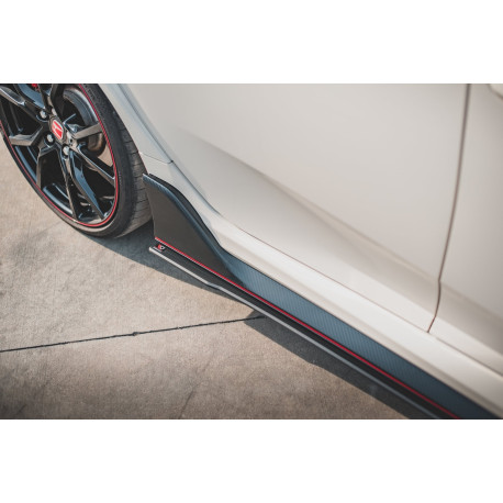 Body kit and visual accessories RACING DURABILLITY Side Skirts Diffusers V2 Honda Civic X Type-R | races-shop.com