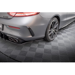 MAXTON DESIGN Street Pro rear side splitters + Flaps for Mercedes-AMG C43 Coupe C205 Facelift