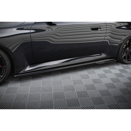 Body kit and visual accessories MAXTON DESIGN side skirts diffusers for BMW M2 G87, glossy black, V2 | races-shop.com